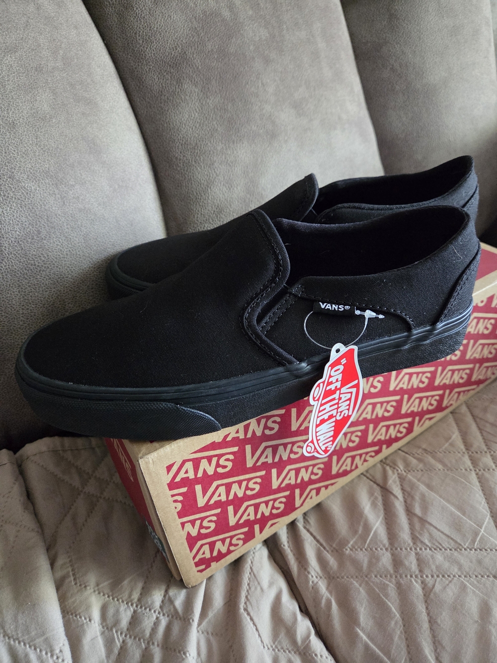 Vans Classic Slip-On Shoes in Black